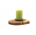 D.O.M. Heart Candle Holder made from olive wood