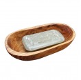 D.O.M. Olive Wood Soap Basket for medium-sized bar of soap