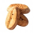 Olive Wood Soap Tray OVAL with Groove & Draining Holes | D.O.M.