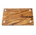 Rectangular Soap Tray Olive Wood with Pads » D.O.M.