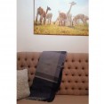 Alpaca Wool Blanket blue chequers » Albwolle