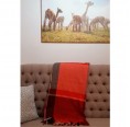 Alpaca Wool Blanket red chequers » Albwolle