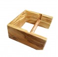 Toilet paper holder MUNICH made of olive wood, self-adhesive by D.O.M.