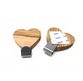 Self-adhesive Hook ELSA in Heart Shape Olive Wood & Stainless Steel » Olivenholz erleben