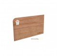 Gift card made of cherry tree wood