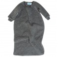 Organic Fleece Baby Sleeping bag with sleeves, stone | Reiff