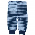 Organic Wool Striped Baby Leggings Navy-Light Blue | Reiff
