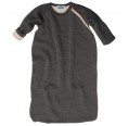 Winter Sleeping Bag with Sleeves, stone grey - Organic Wool | Reiff