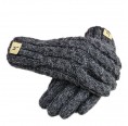 Hand-Knit Alpaca Gloves Milena for Women, One Size, 100% Baby Alpaca, Anthracite