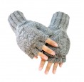 Alpaca half-fingered gloves Sydney, grey unisex gloves | AlpacaOne