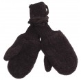Reiff Kids anthracite woolen Fleece Gloves of Eco Wool