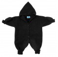 Kids Plain Fleece Overall with Gloves, anthracite - eco merino-wool | Reiff