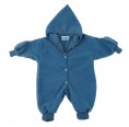Kids Plain Fleece Overall with Gloves, pacific - eco merino-wool | Reiff