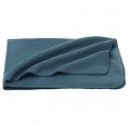 Organic Fleece Swaddling Baby Blanket of merino wool, pacific blue