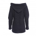 Women Eco Hooded Fleece Jacket Anthracite - Merino Wool | Reiff