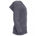 Women Eco Hooded Fleece Jacket Stone - Merino Wool | Reiff