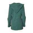 Reiff Organic Fleece Hooded Jacket for Women, Sage