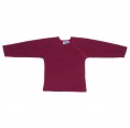Kids Plain Fleece Pullover from Eco Merino-Wool, berry | Reiff