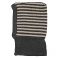 Organic Wool Kids Beanie, grey/natural striped | Reiff