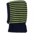 Organic Wool Kids Beanie, blue/green striped | Reiff