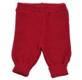 Knitted Baby Plain Leggings made of eco wool - burgundy | Reiff