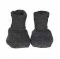 Baby Fleece Booties of Organic Wool Fleece - Anthracite | Reiff