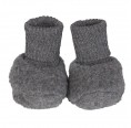 Baby Fleece Booties of Organic Wool Fleece - Stone | Reiff