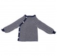 Baby Pullover with Button Tape navy/nature - Organic Wool | Reiff