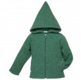 Eco fleece hoodie jacket sage - hooded coat for kids | Reiff