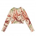 Longsleeve Rash Guard with floral pattern made from rPET & SPF 50+ » earlyfish