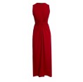 Organic Maxi Dress with drapes, red | billbillundbill
