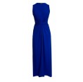 Organic Maxi Dress with drapes, royal blue | billbillundbill