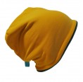 Winter Beanie Hat 'Line Solid Mustard Yellow/Anthracite' Organic Cotton Jersey & Fleece » bingabonga