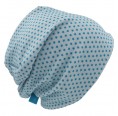 Unisex Organic Cotton Beanie Hat 'Line little stars' blue by  bingabonba