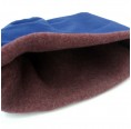 Winter Beanie Hat 'Line' Organic Cotton Fleece Royal/Aubergine » bingabonga