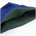 Winter Beanie Hat 'Line' Organic Cotton Fleece Royal/Green » bingabonga