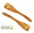 Olive Wood Perforated Spatula, engraving possible | D.O.M.
