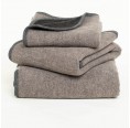 Cosy woollen blanket made from new wool, brown/black » nahtur-design