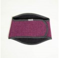 Back Warmer in Fluffy Loden Pure New Wool, Berry/Black » nahtur-design
