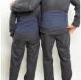 Kidney Warmer in Fluffy Loden Pure New Wool, Blue/Black » nahtur-design