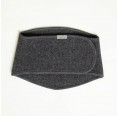 Back Warmer in Fluffy Loden Pure New Wool, Dark Grey » nahtur-design