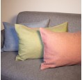 Reversible Throw Cushion Organic Linen Denim & Wool Filling » nahtur-design