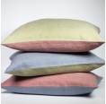 Reversible Throw Pillow Organic Linen Denim & Wool Filling » nahtur-design
