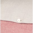 nahtur-design Reversible Cuddle Pillow Organic Linen Denim Rose-Grey & Wool Filling