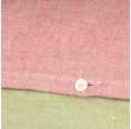 nahtur-design Reversible Cuddle Cushion Organic Linen Denim Rose-Green & Wool Filling