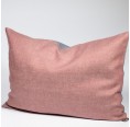 Reversible Throw Cushion Organic Linen Denim Rose-Blue & Wool Filling » nahtur-design