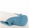 Linen Neck Roll Pillow with Organic Wool Beads Fill – Light Blue