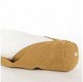 Linen Neck Roll Pillow with Organic Wool Beads Fill – Olive