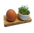 Olive Wood Egg Holder TROUÉ PLUS & porcelain bowl » D.O.M.