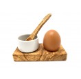 D.O.M. Olive Wood Egg Holder TROUÉ PLUS & porcelain bowl & egg spoon » D.O.M.
